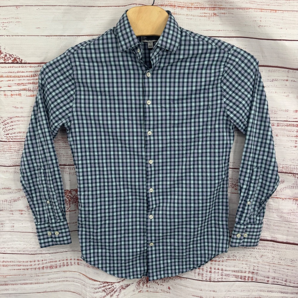 Peter Millar Shirt Mens‎ Small Gingham Check Button Down Long Sleeve Performance